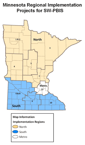 Regional Implementation Projects in Minnesota -map